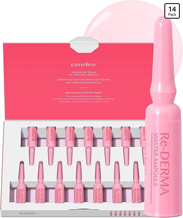 EASYDEW DW-EGF Peptide Re-DERMA Master Ampoule - Korean Anti-Aging Skincare Facial Serum - Firmin... | Amazon (US)