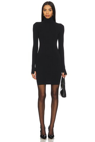 Turtleneck Mini Dress in Black | Revolve Clothing (Global)