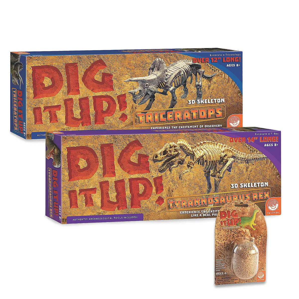 MindWare Dig It Up! Dino Models: Set Of 2 Plus Free Dino Egg - Science and Nature | Target