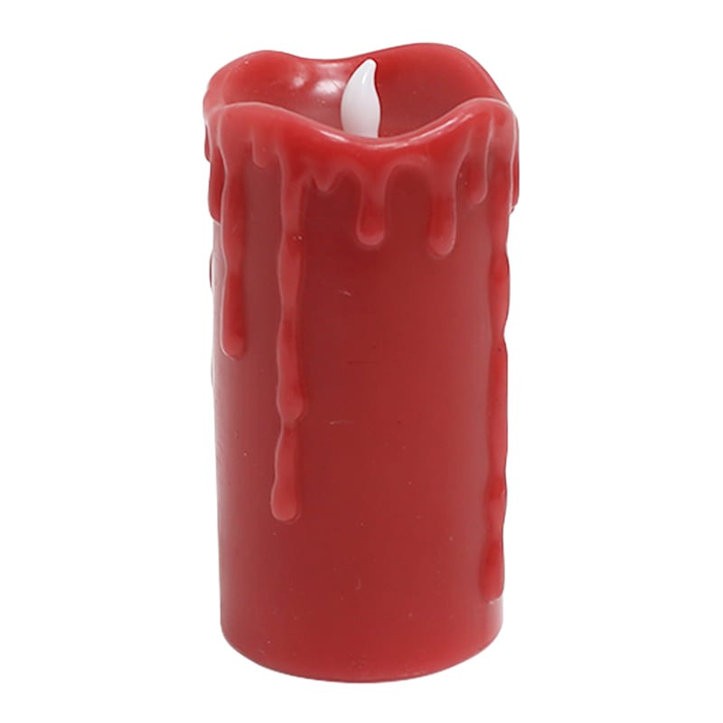 Spellbound Red LED Drip Pillar Candle, 3x6 | At Home