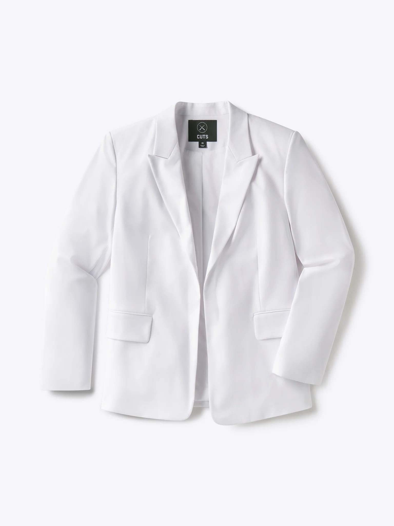 Capri Blazer | White | Cuts Clothing Inc.