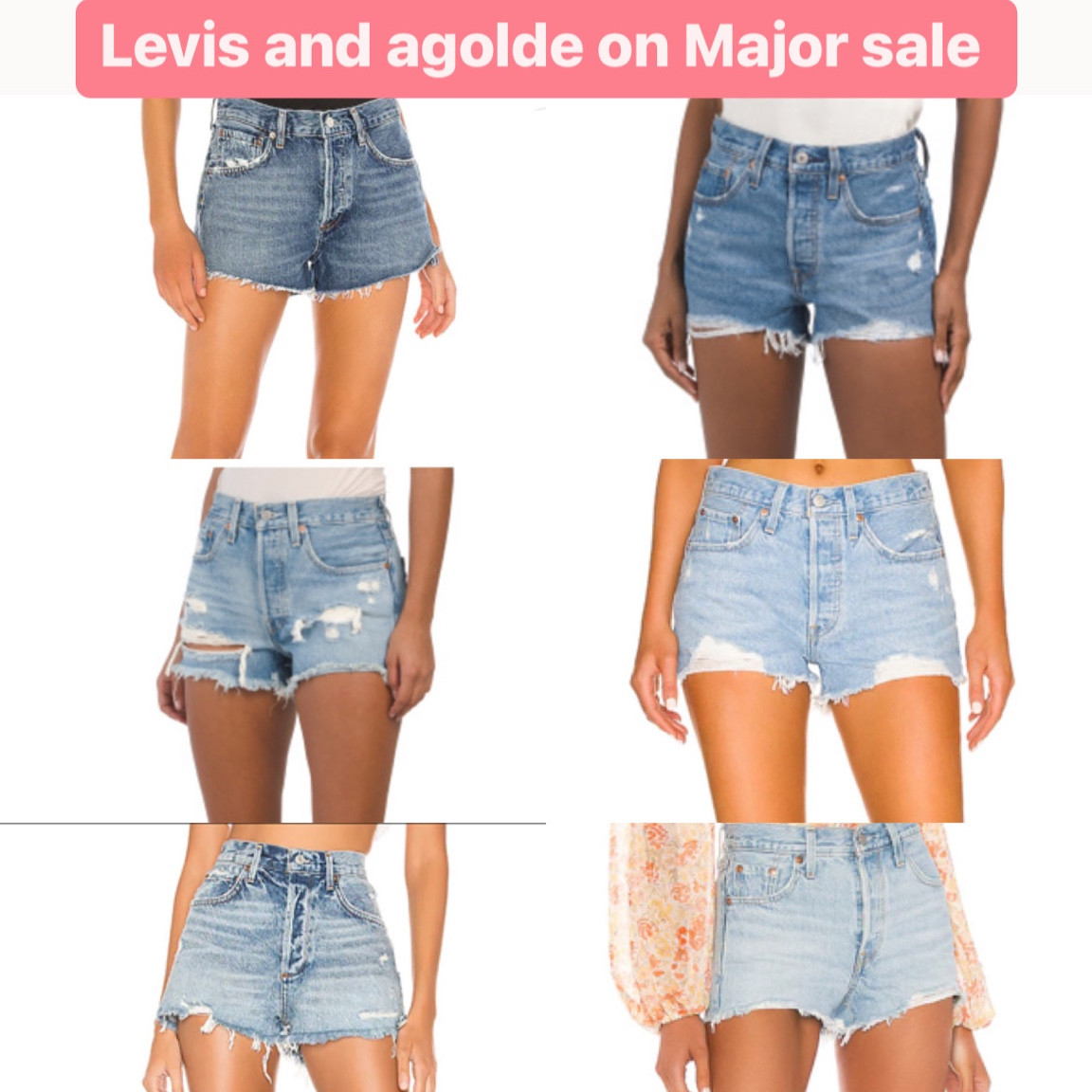 Agolde and Levi Jean shorts on major sale #shorts #revolve 

#LTKsalealert #LTKunder50 #LTKFind