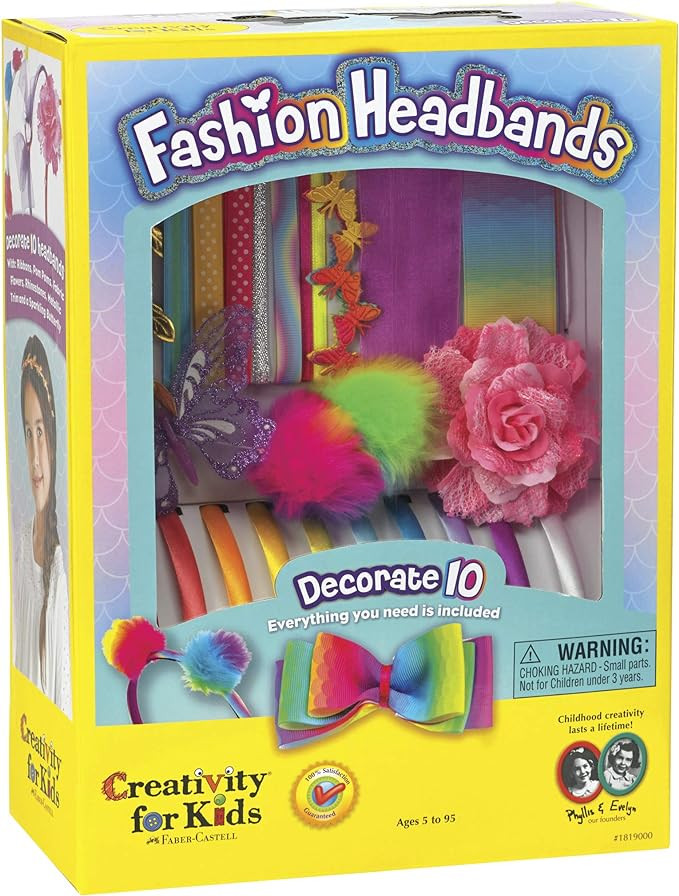 Creativity for Kids Fashion Headband Making Kit - Makes 10 DIY Headbands, Arts and Craft Kits for... | Amazon (US)