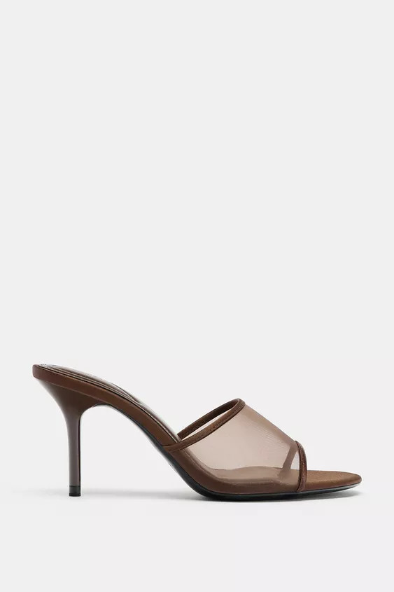 MESH HEEL SANDALS | Zara US