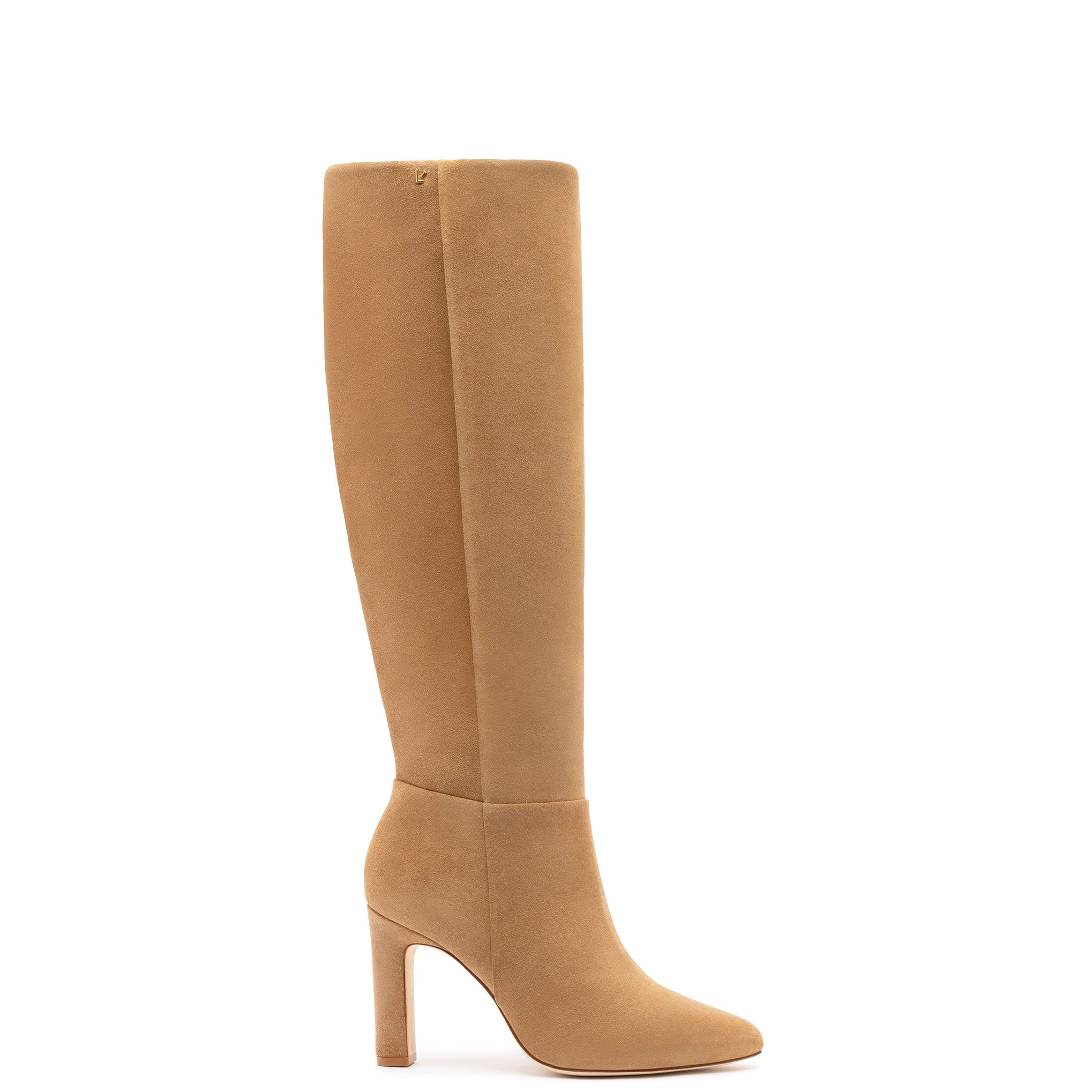 Cindy Hi Boot In Peanut Suede | Larroude
