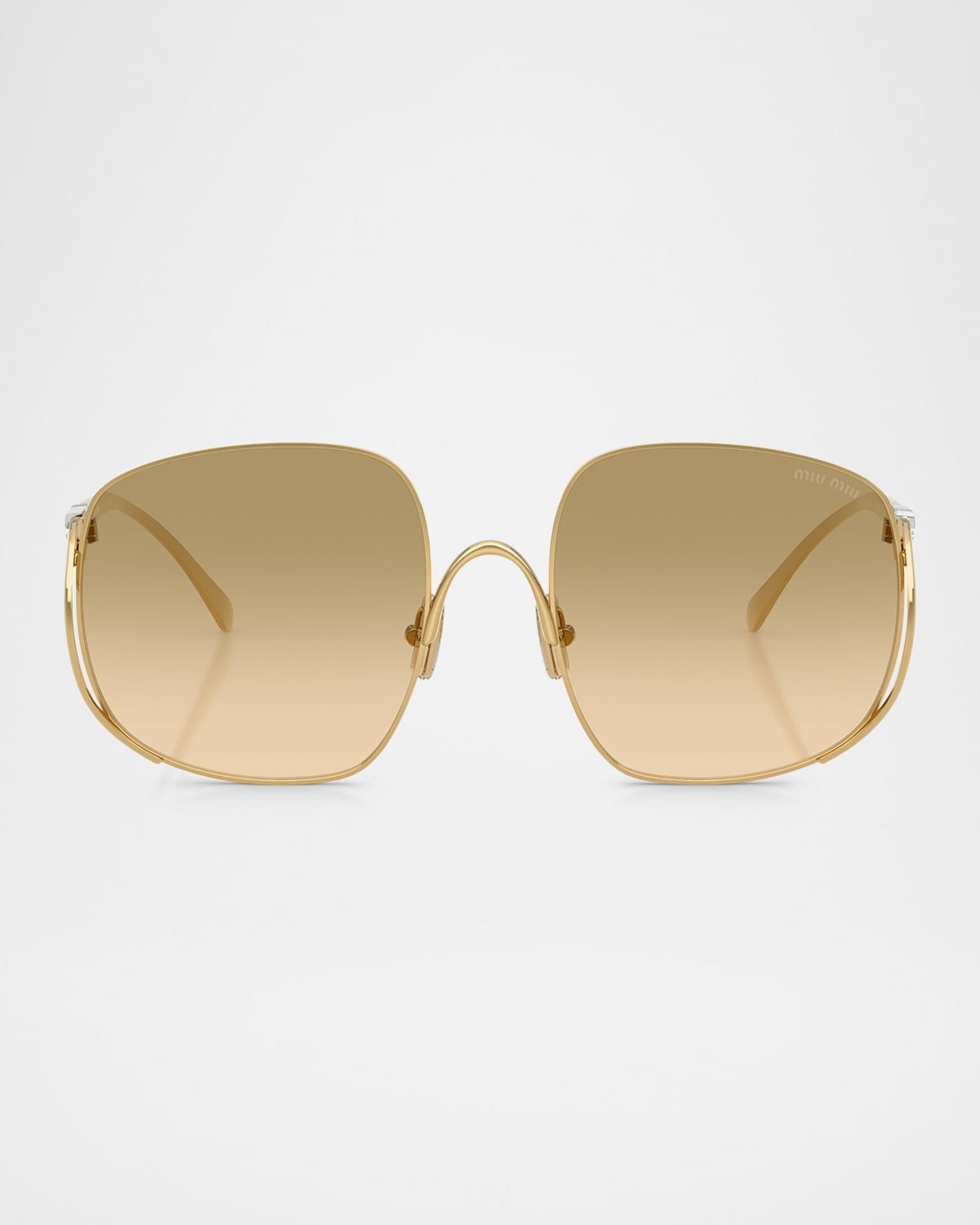 MU A57S Metal Square Sunglasses | Neiman Marcus