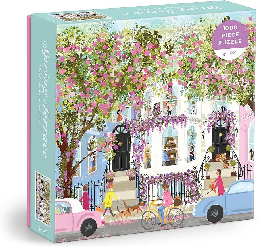 Galison Springtime Terrace – 1000 Piece Joy Laforme Puzzle Featuring a Magnolia Filled Neighbor... | Amazon (US)