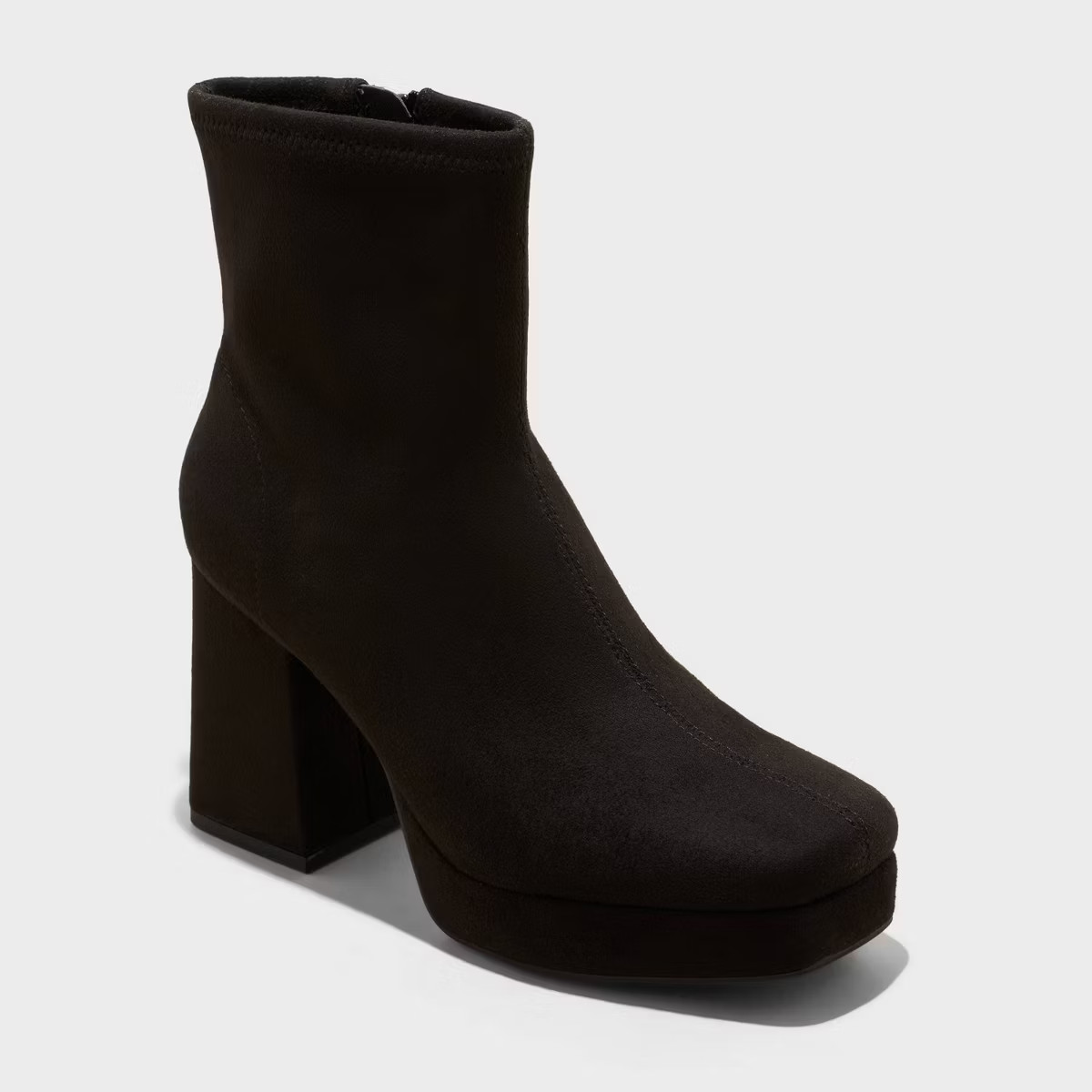 Women's Tommy Platform Stretch Ankle Boots - A New Day™ Black 11 | Target