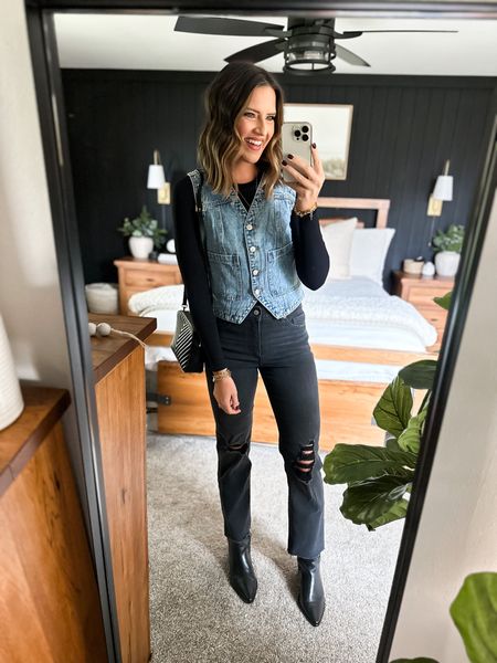 Date night outfit. This denim vest from Amazon is EVERYTHING!!!

Long sleeve - small
Vest - small
Linking similar jeans 
Boots - tts 

#LTKstyletip #LTKfindsunder50 #LTKfindsunder100