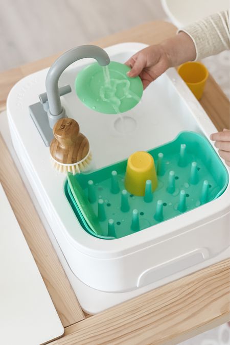 We absolutely adore this little functioning sink from our recent Lovevery shipment (bonus: it fits so well in our IKEA Flisat table)! This has been the perfect addition to our #LTKtoddler #playroom activity table.

#LTKkids