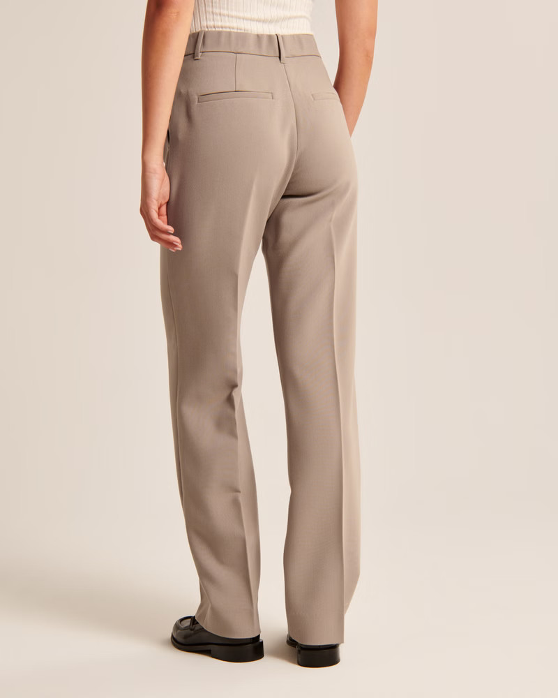 Tailored Relaxed Straight Pant | Abercrombie & Fitch (US)