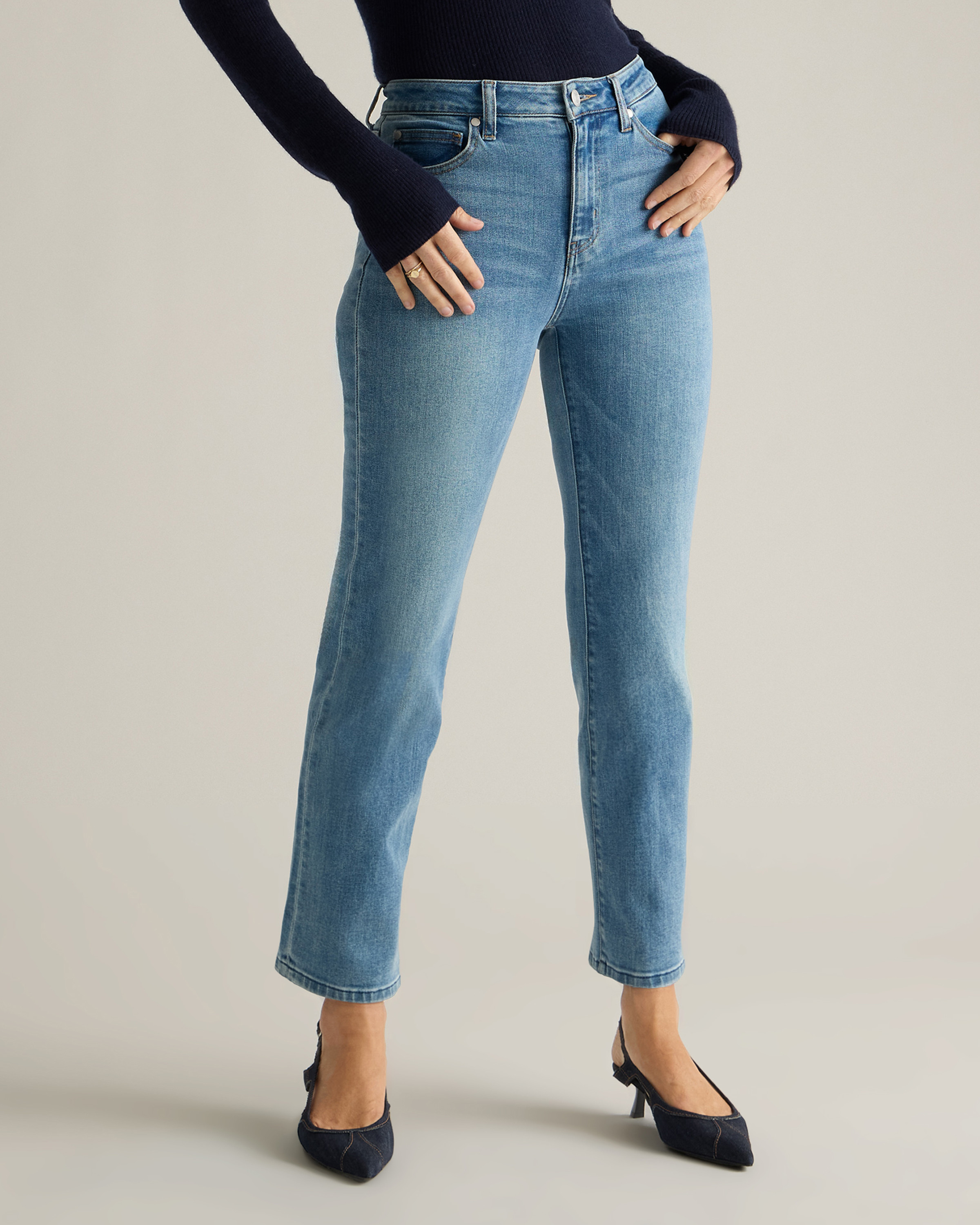 Bella Stretch Straight Jeans | Quince