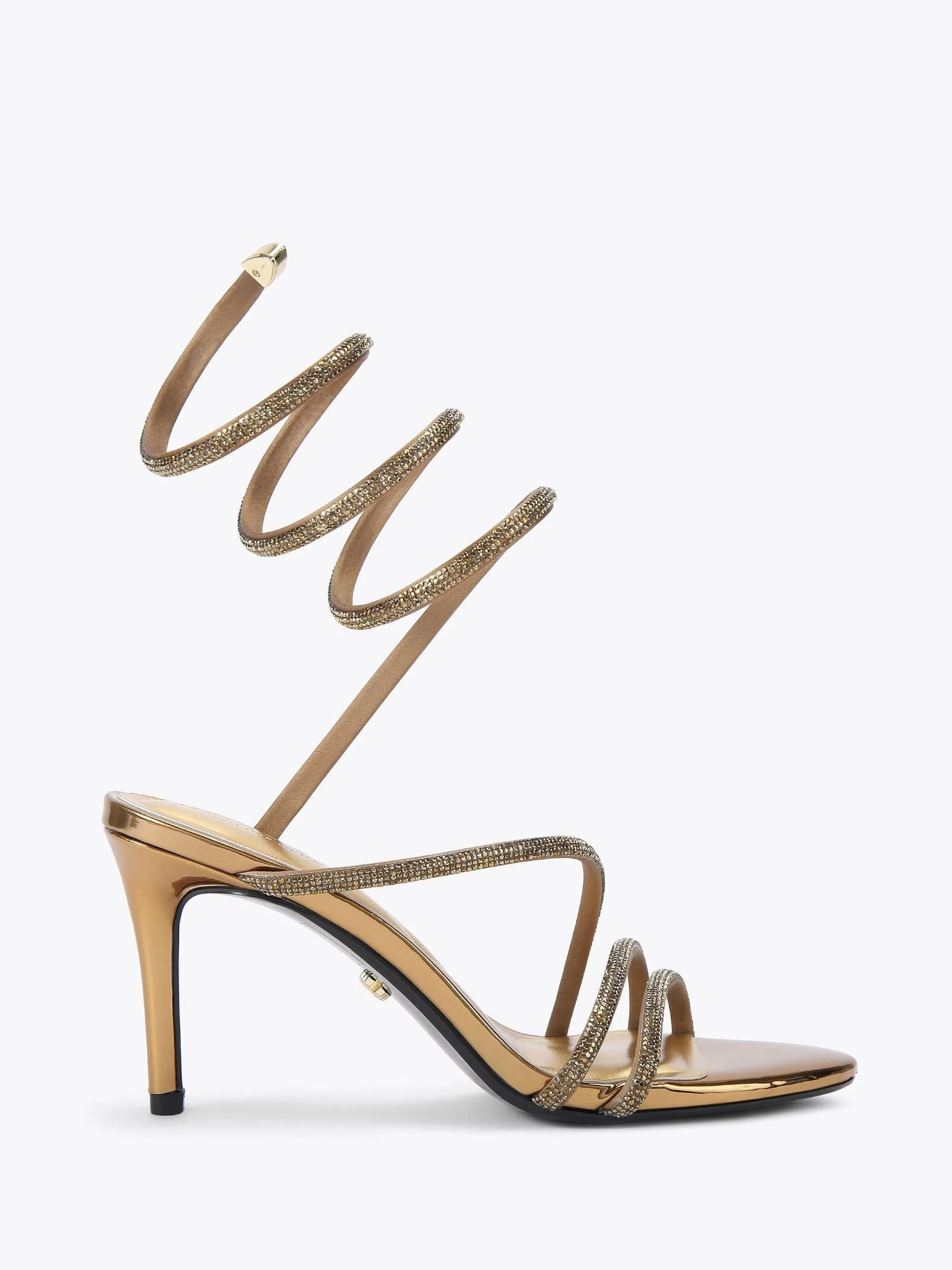 Carvela Carvela Gold Spiral 80 Sandals | Next US