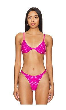 superdown Zita Bikini Top in Hot Pink from Revolve.com | Revolve Clothing (Global)