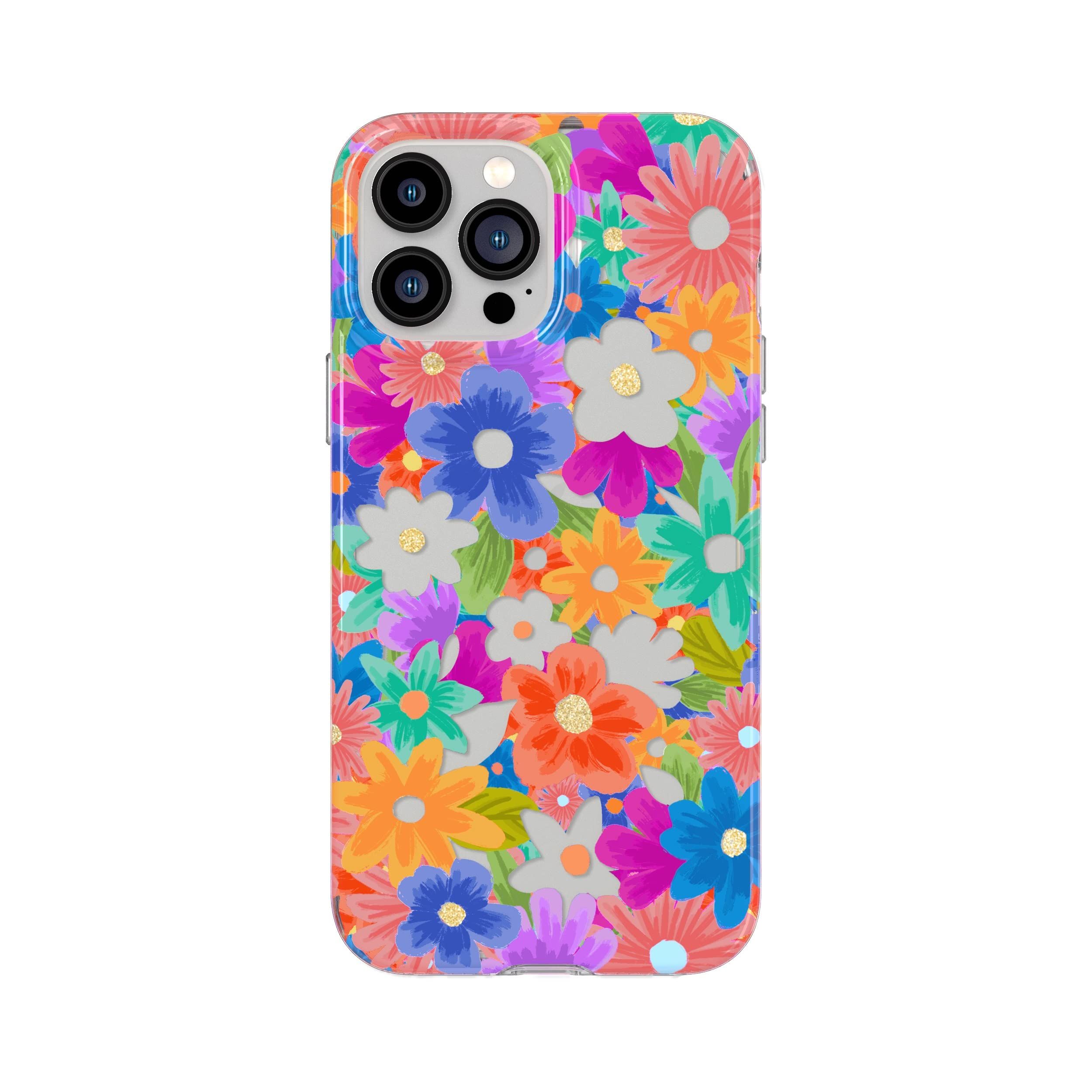 Tech21 Evo Art Cutout Flora for iPhone 13 Pro Max – Protective Phone Case with Exclusive Glitter Art | Amazon (US)