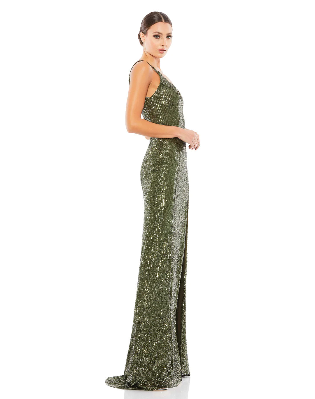 Fully Sequined Scoop Back Gown | Mac Duggal