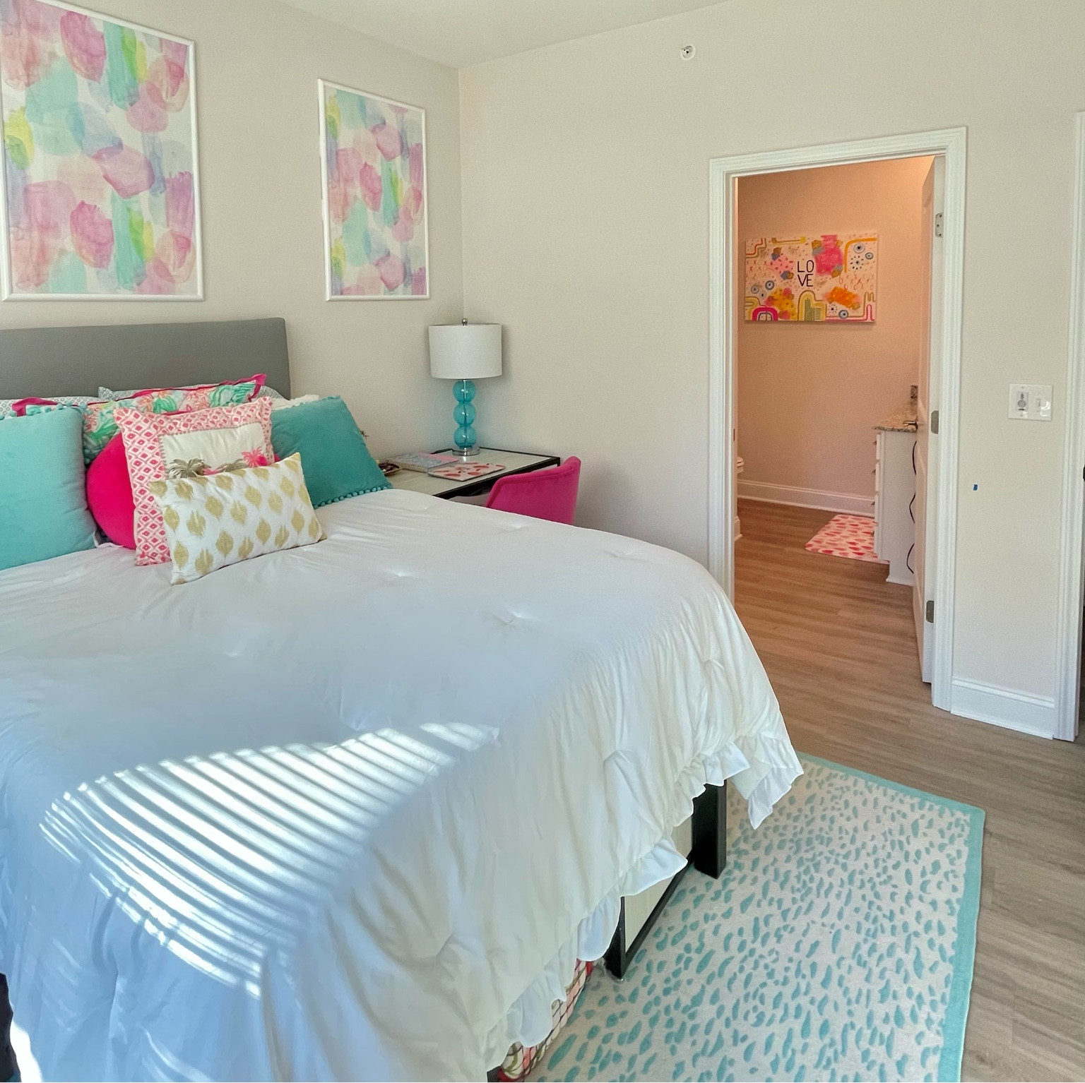 My bedroom🤍 Girly, preppy, colorful are all the ways I would describe my bedroom. I love it! 

#LTKhome #LTKunder100