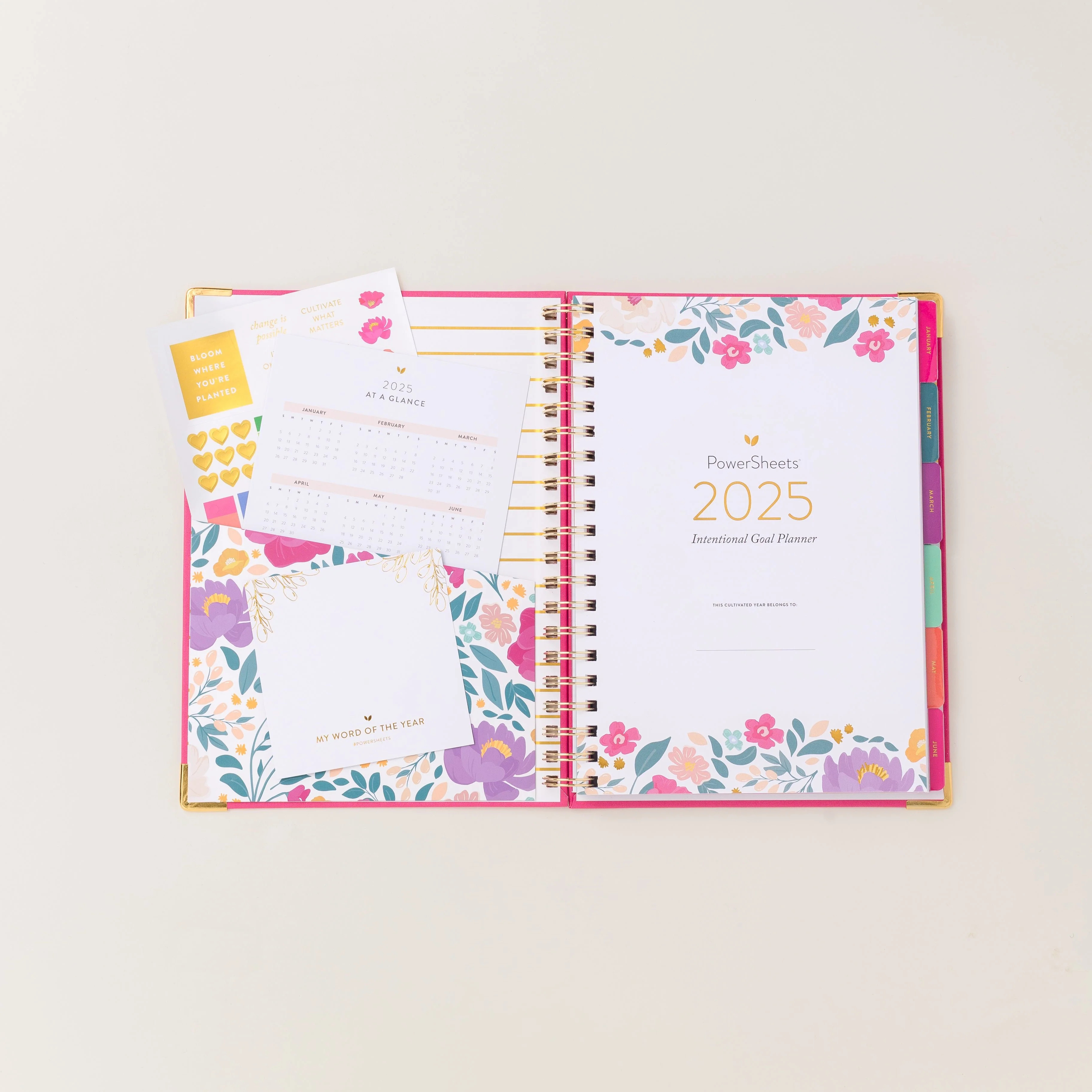 2025 One-Year PowerSheets® Goal Planner | Azalea | Cultivate What Matters