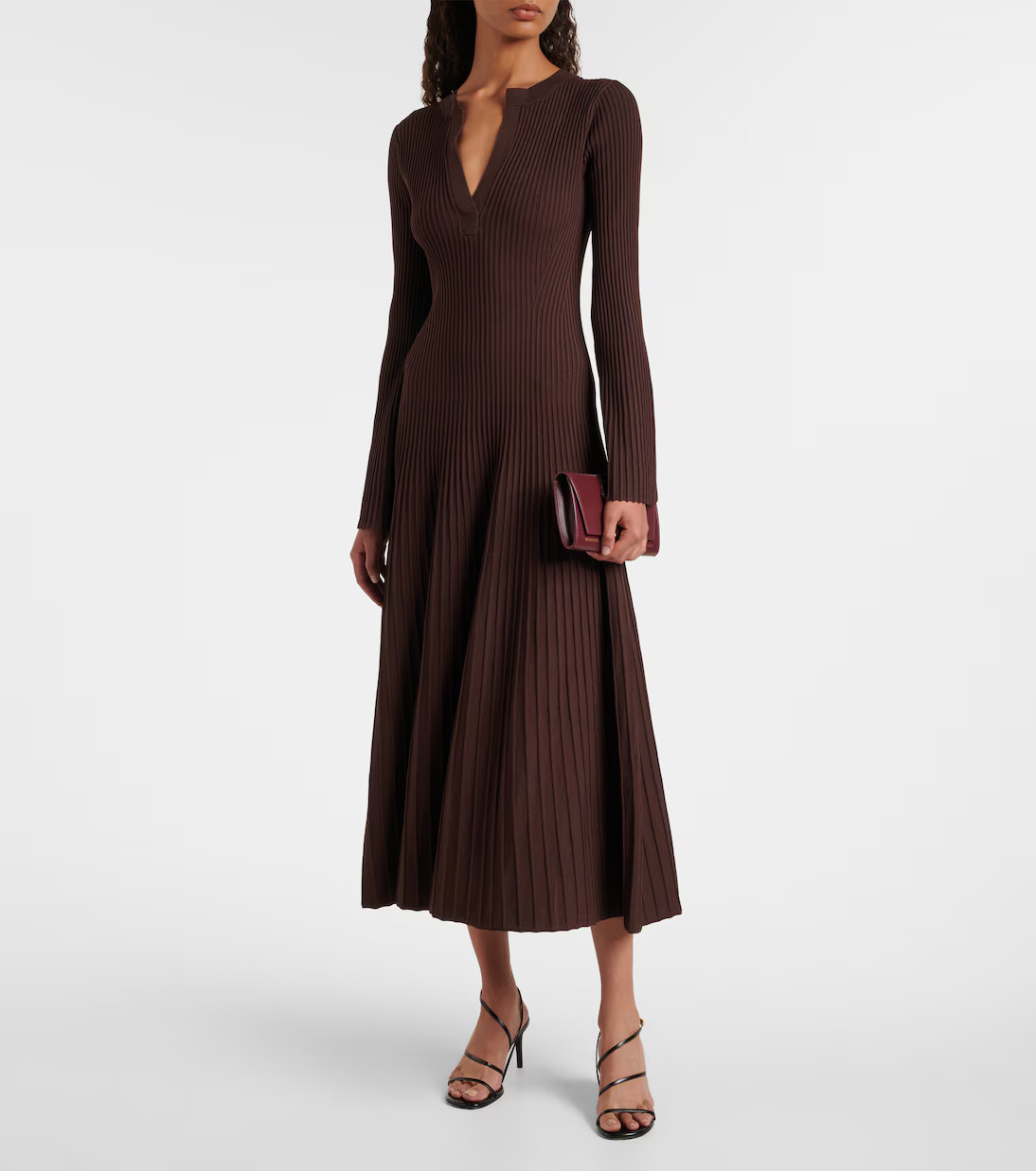 Genna ribbed-knit midi dress | Mytheresa (UK)