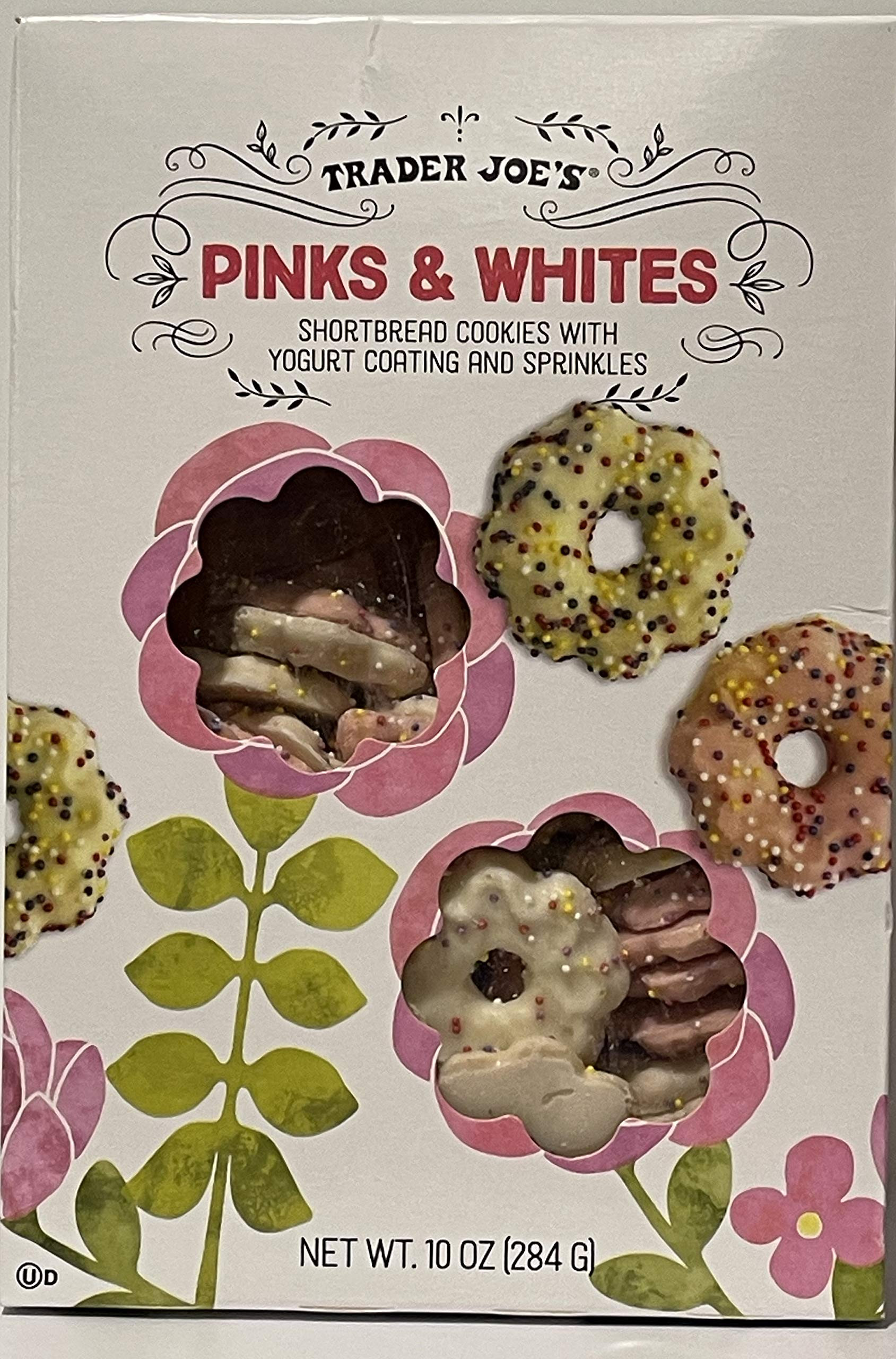 Trader Joe's Pinks & Whites Shortbread Cookies with Yogurt Coating and Sprinkles | Amazon (US)