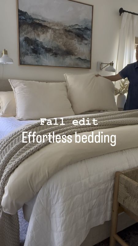 Fall bedding // Effortless Bedding for fall // Target Casaluna line // king euro pillows // linen quilt 

#LTKSeasonal #LTKhome #LTKFind