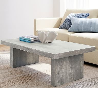 Vaccaro 48" Concrete Coffee Table | Pottery Barn (US)