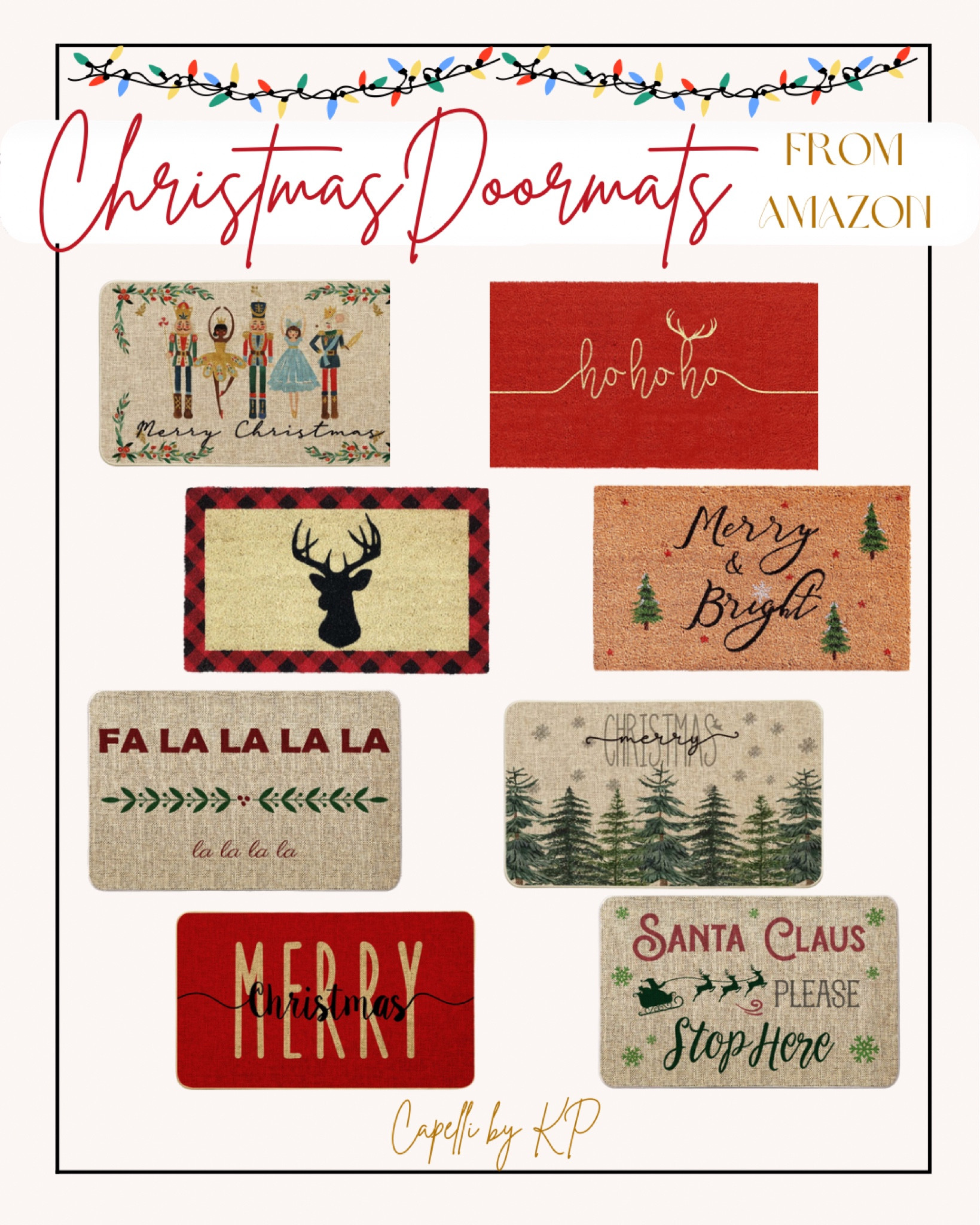 Christmas Doormats 
Home Decor 
‘‘Tis the season 

#LTKHoliday #LTKhome #LTKunder50