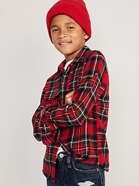 Plaid Flannel Utility Pocket Shirt for Boys | Old Navy (US)