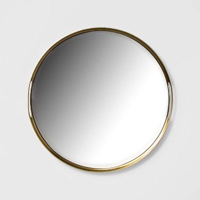 16" x 5.5" Decorative Mirror Metal Tray with Handles Gold - Project 62™ | Target