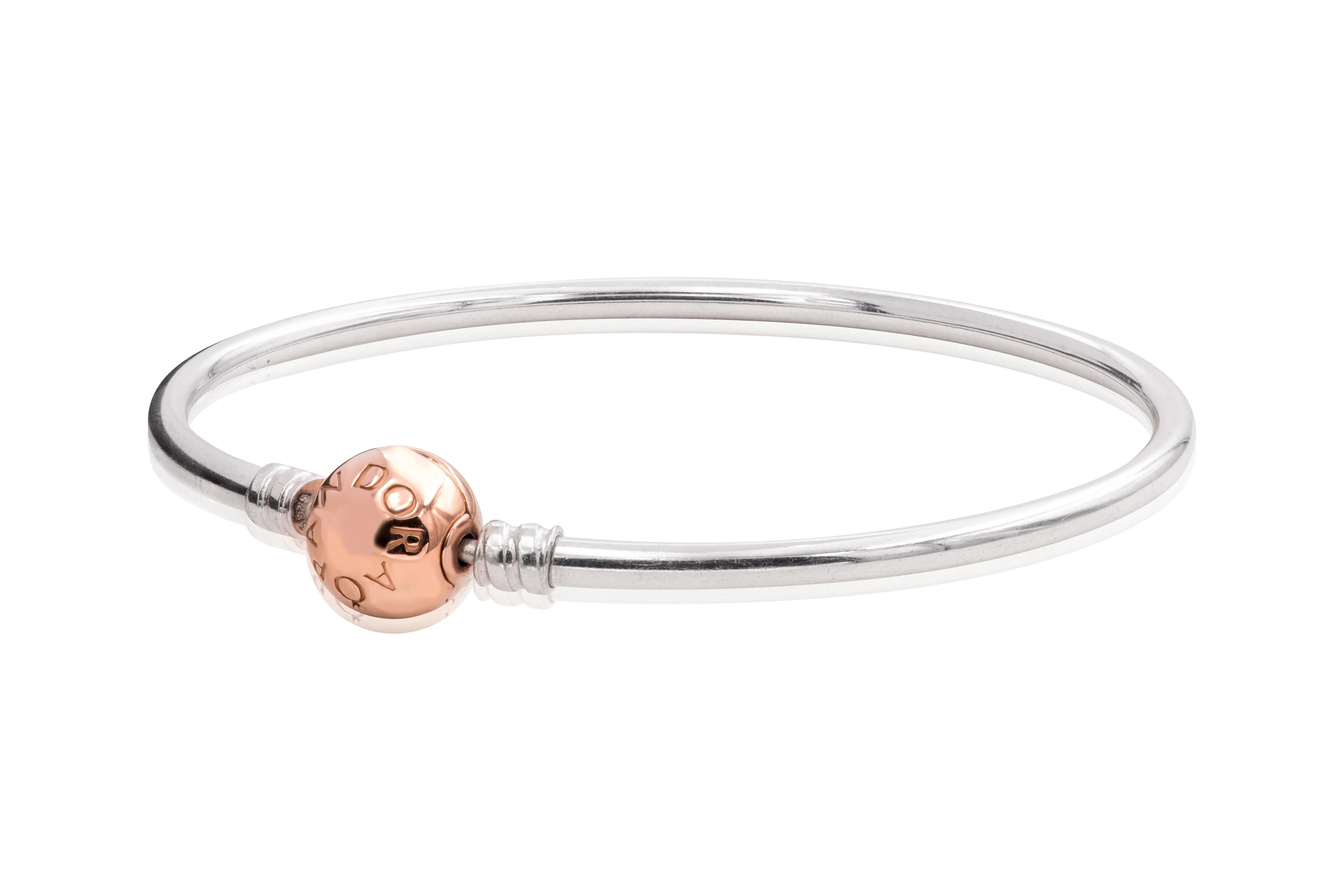 Pandora Moments Silver Bangle - PANDORA Rose Clasp | Shop Simon
