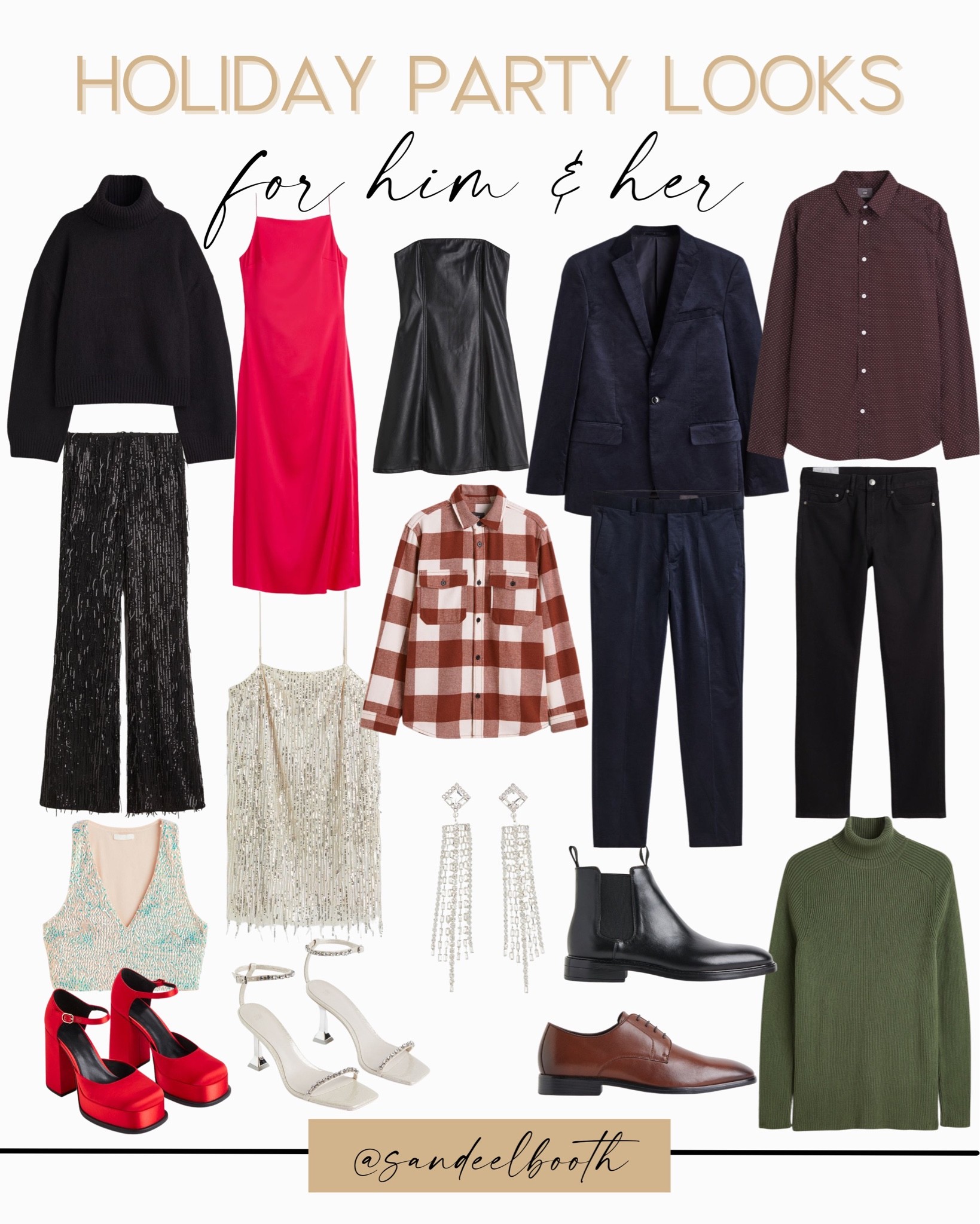 holiday party looks / holiday season / holiday outfits / holiday outfits for her / holiday outfits for him / h&m outfits for him & her / holiday dress / holiday shoes / holiday tops / holiday earrings 

#LTKHoliday #LTKshoecrush #LTKstyletip