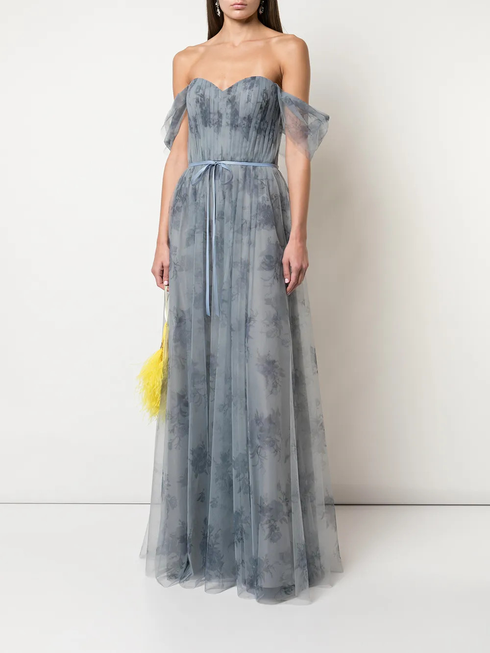tulle draped bridesmaid gown | Farfetch Global