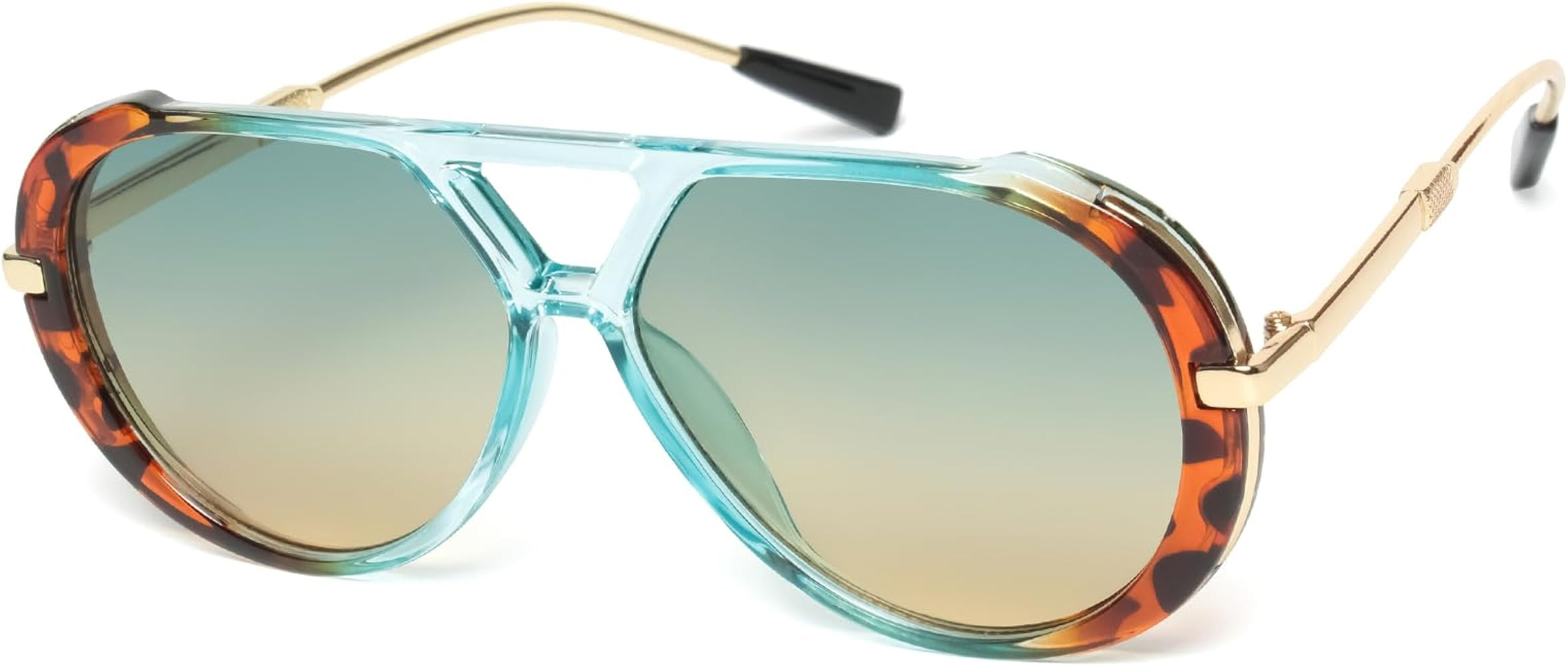 KENBO Retro Gold Aviator Sunglasses for Women Men Trendy Oversized Aviators Sun Glasses 70s Vinta... | Amazon (US)