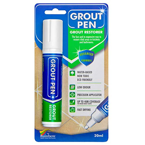 Grout Pen White Tile Paint Marker: Waterproof Tile Grout Colorant and Sealer Pen - White, Wide 15mm  | Amazon (US)
