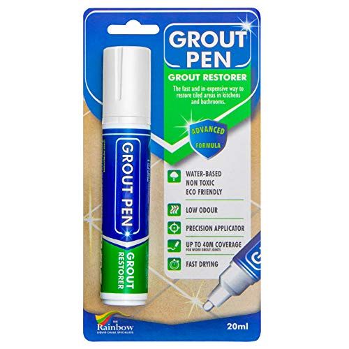Grout Pen White Tile Paint Marker: Waterproof Tile Grout Colorant and Sealer Pen - White, Wide 15mm  | Amazon (US)
