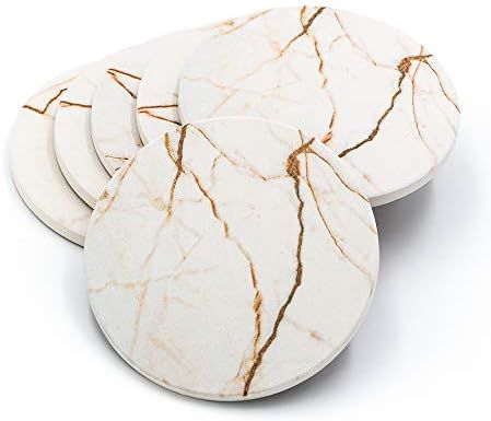 Onntec Ceramic Coasters for Drinks, Best Housewarming Gifts with No Holder, Absorbent Stone Coast... | Amazon (US)