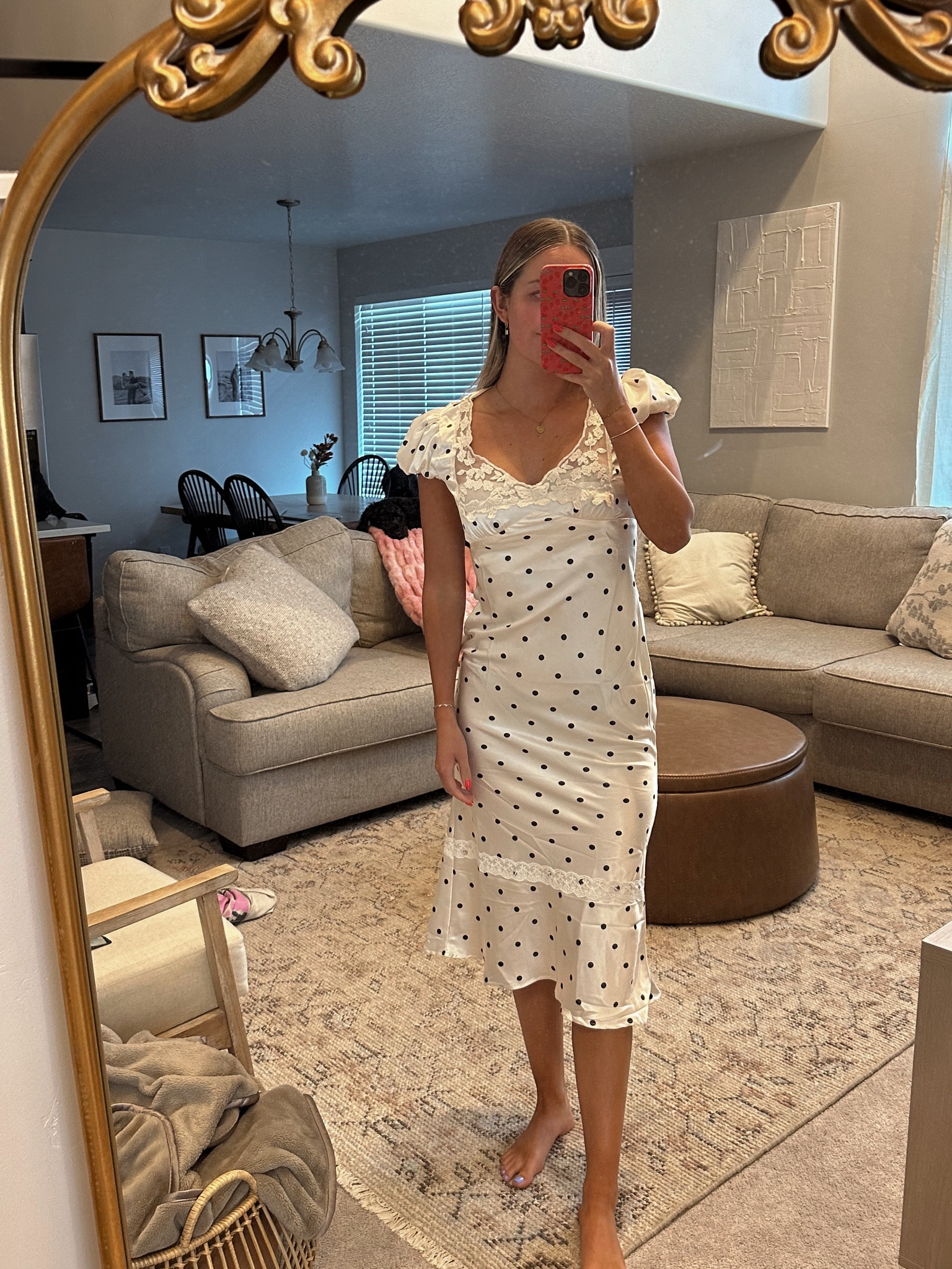 *FREE PEOPLE* look alike polka dot dress for $21 vs $198!!
silkiest material and so comfy
Wearing size small (would say runs a little small)

#LTKstyletip #LTKbeauty #LTKfindsunder50
