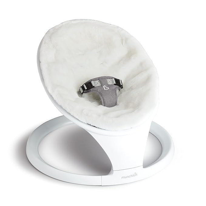 Munchkin Baby Swing Seat Cover, Premium Ultra-Soft Faux Fur, White | Amazon (US)