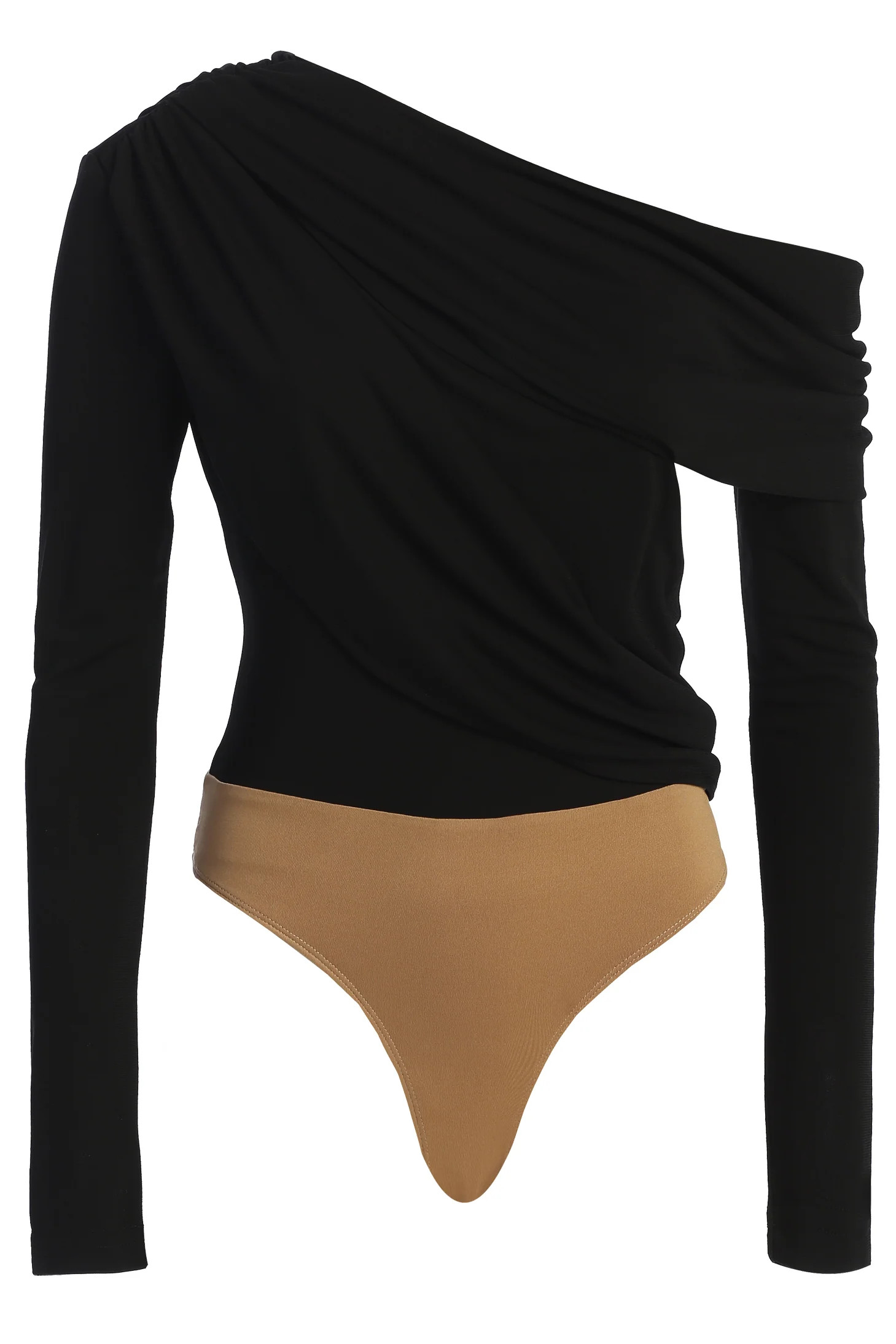 Black Ultra High Neck Bodysuit | JLUXLABEL
