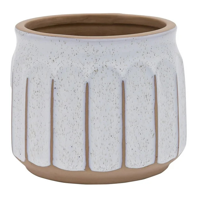 Better Homes & Gardens Pottery 6" Savona Round Ceramic Planter, White | Walmart (US)