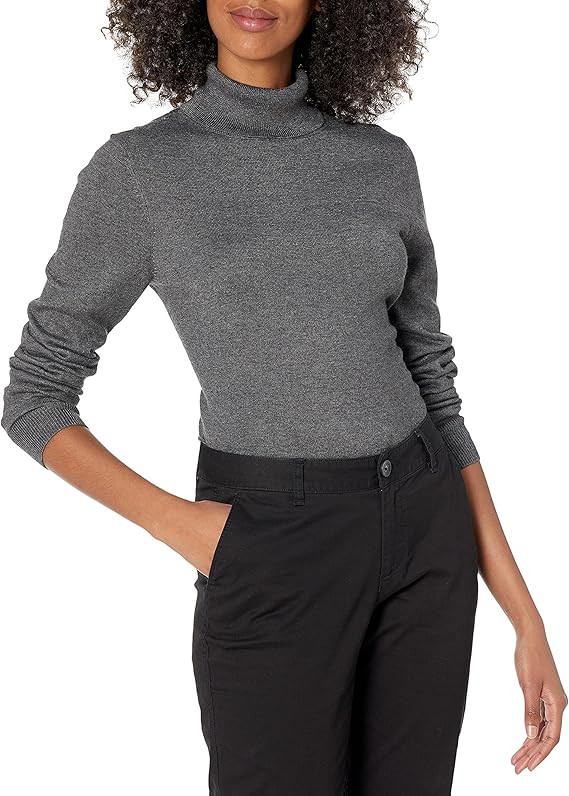 Amazon Essentials Women's Classic-Fit Lightweight Long-Sleeve Turtleneck Sweater (Available in Pl... | Amazon (US)