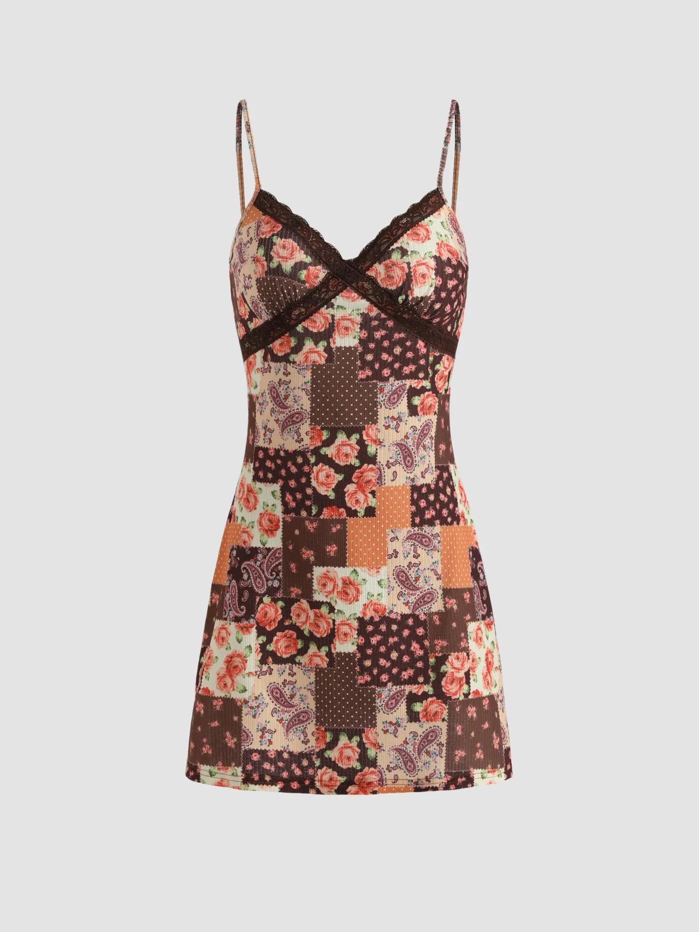 Paisley Floral Lace Cami Dress | Cider
