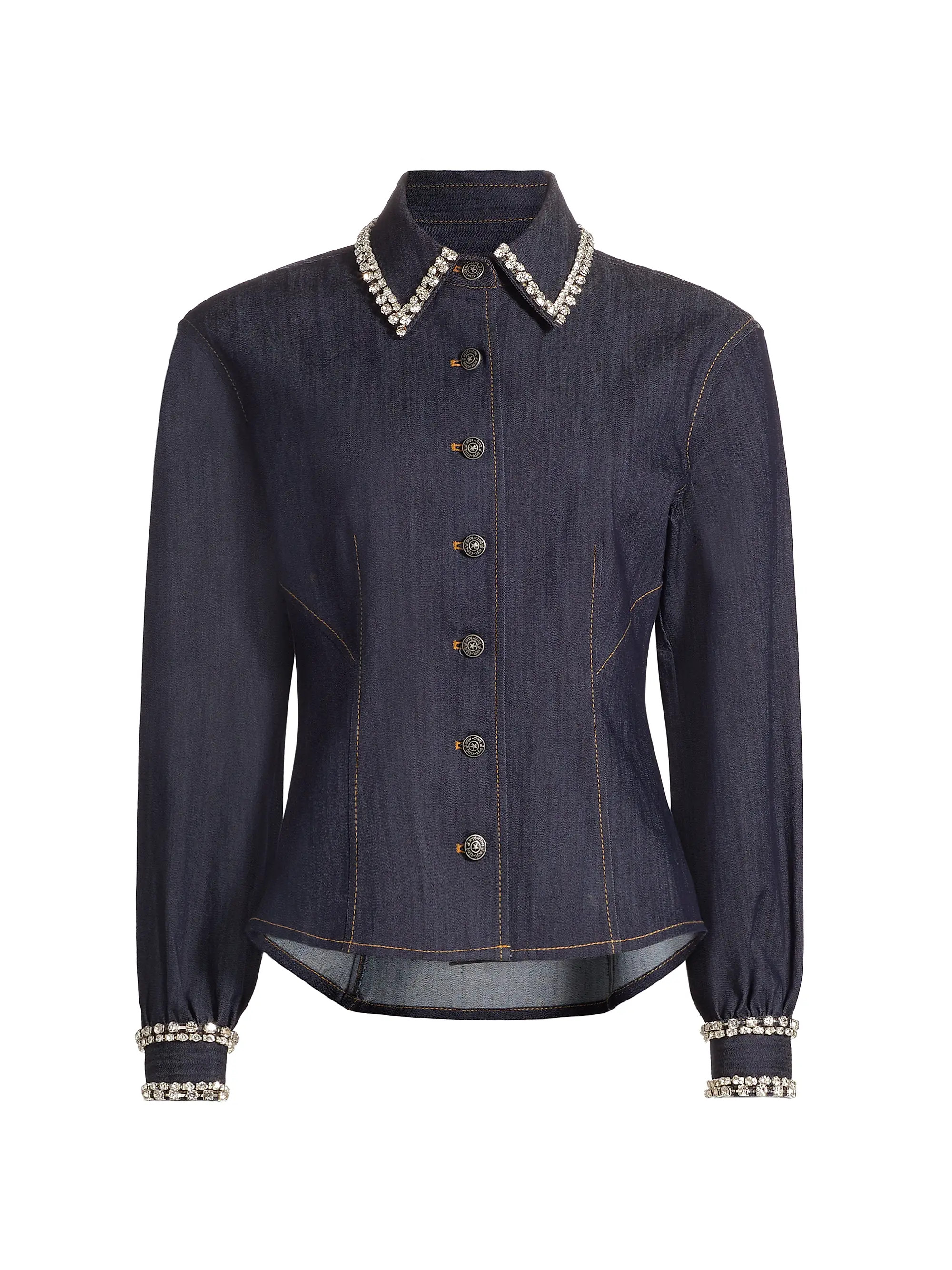 Autumn Embellished Denim Blouse | Saks Fifth Avenue