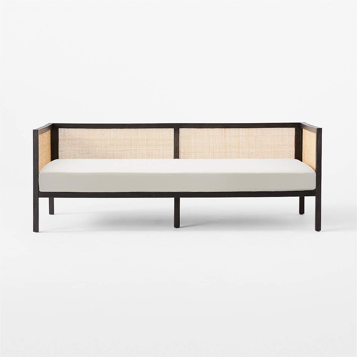 Boho Black Daybed with Pearl White Mattress Cover + Reviews | CB2 | CB2