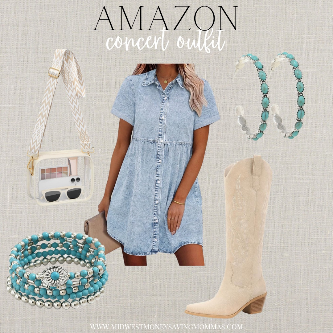 Country concert outfit

Amazon fashion  denim dress  cowgirl boots  western outfit  stadium bag  turquoise jewelry 

#LTKgrwm #LTKootd #LTKFestival
