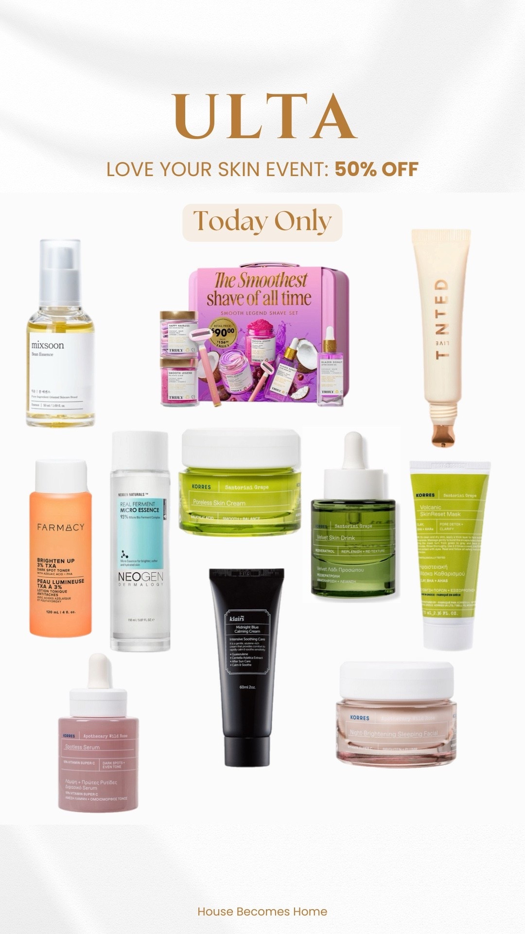 Ulta Love Your Skin Event! 50% off today only!!




#LTKSaleAlert #LTKFindsUnder50 #LTKBeauty