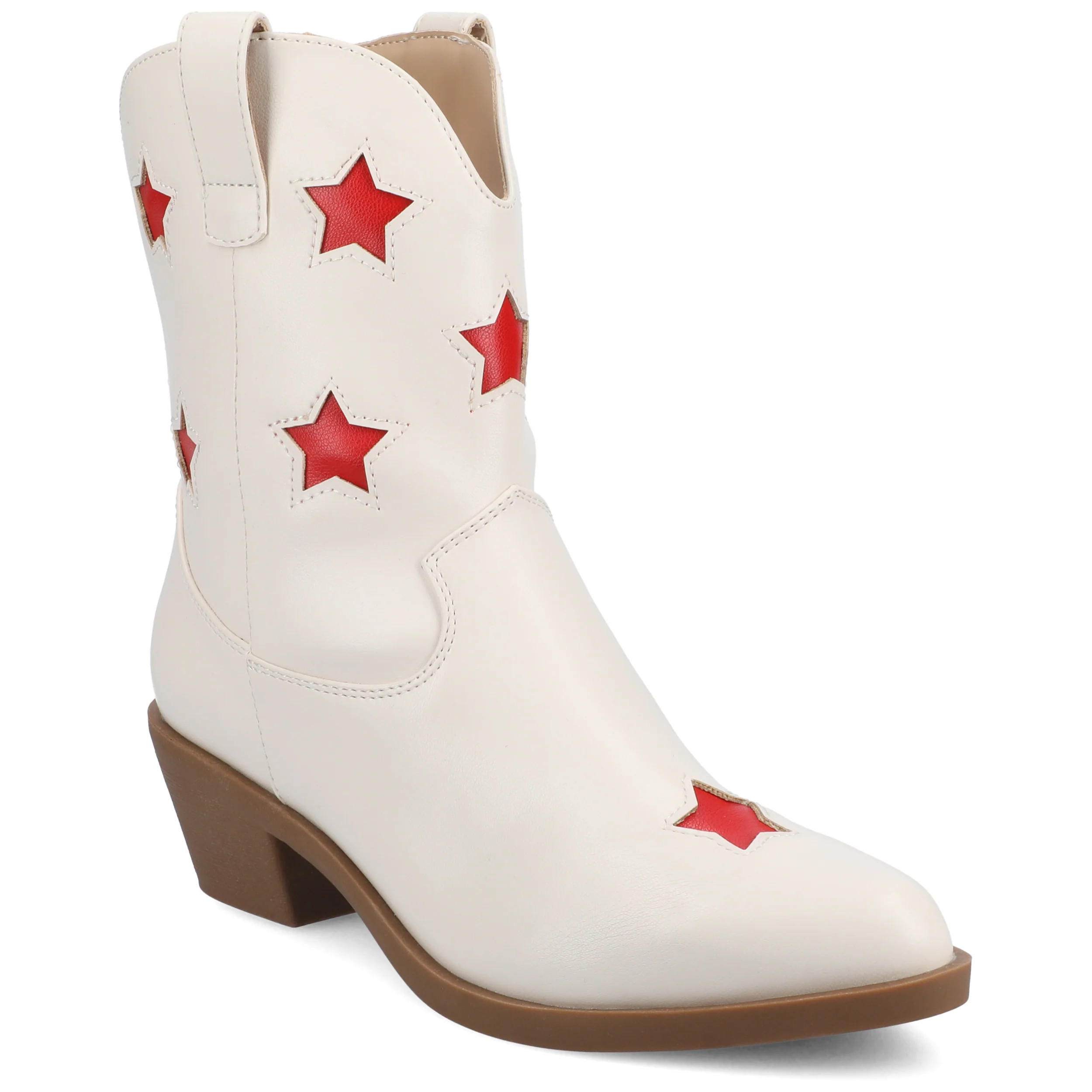 Journee Womens Underwood Medium and Wide Width Western Star Detail Ankle Booties | Shop Simon