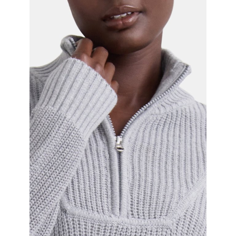 Time and Tru Women's Half Zip Pullover Sweater, Midweight, Sizes XS-XXXL | Walmart (US)