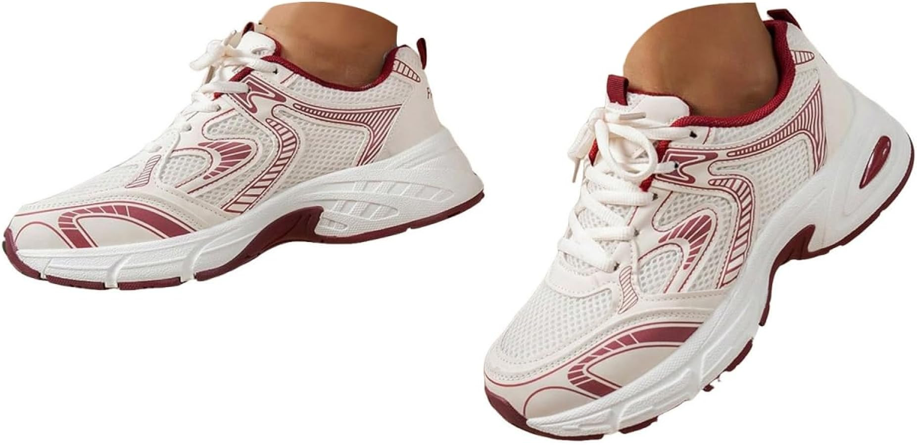 Women's Chunky Fashion Sneakers Casual Sports Shoes Womens Lace Up Arch Support Non Slip Work Pla... | Amazon (US)