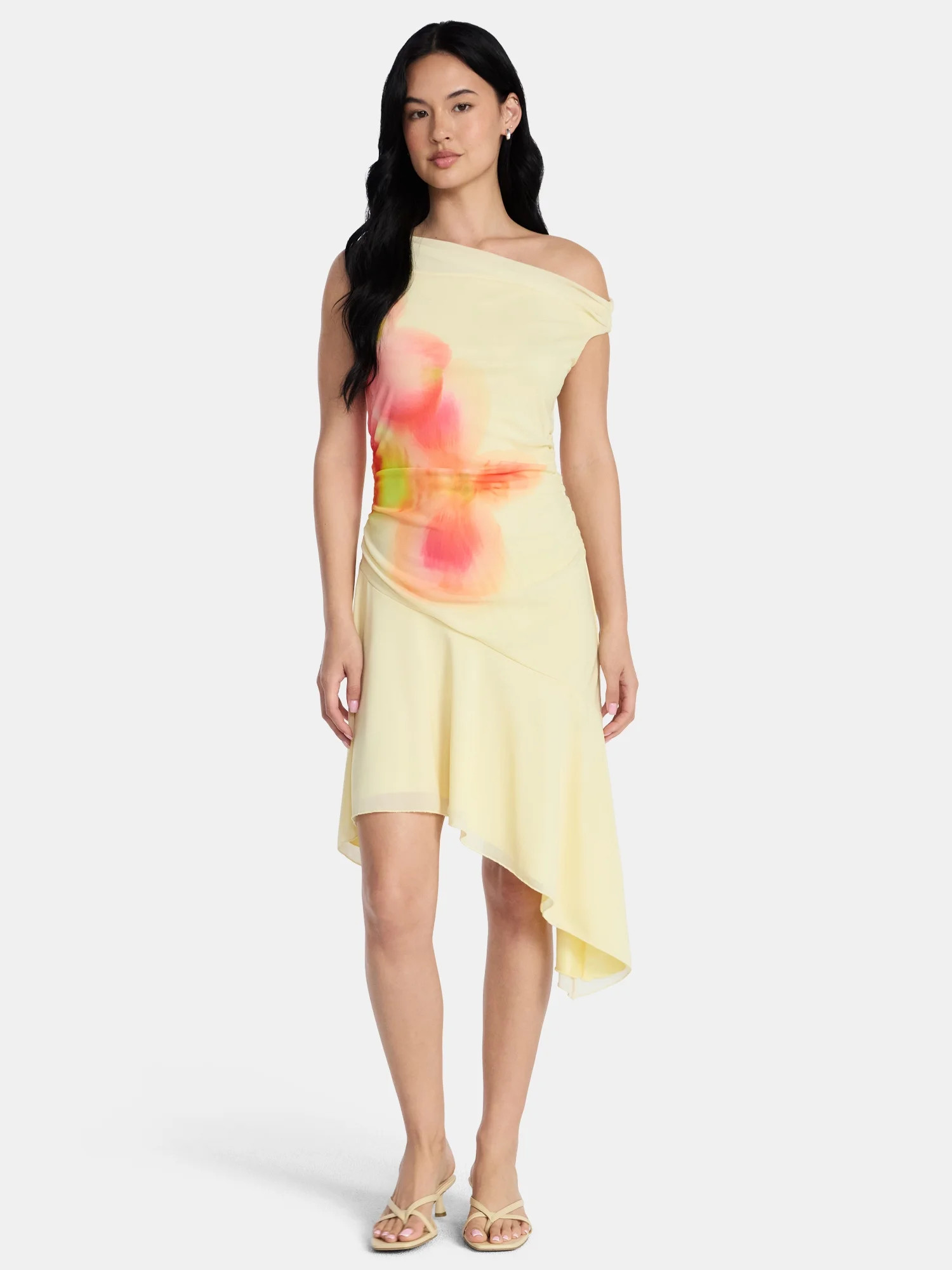 Madden NYC Women’s Asymmetrical Midi Dress, Sizes XXS-XXL | Walmart (US)